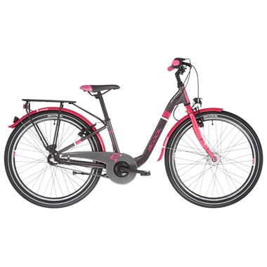 S'COOL CHIX Alu 3S 24" City Bike Grey/Pink 2021 0